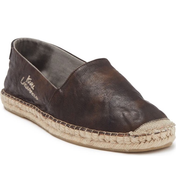 NEW | Karl Lagerfeld Paris Brown Espadrilles - Picture 8 of 9